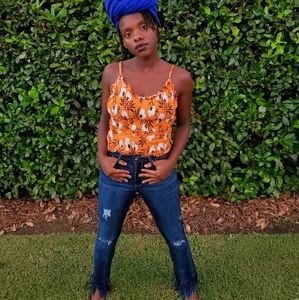 Signature by Levi Size 4/27 Hand Ripped Jeans